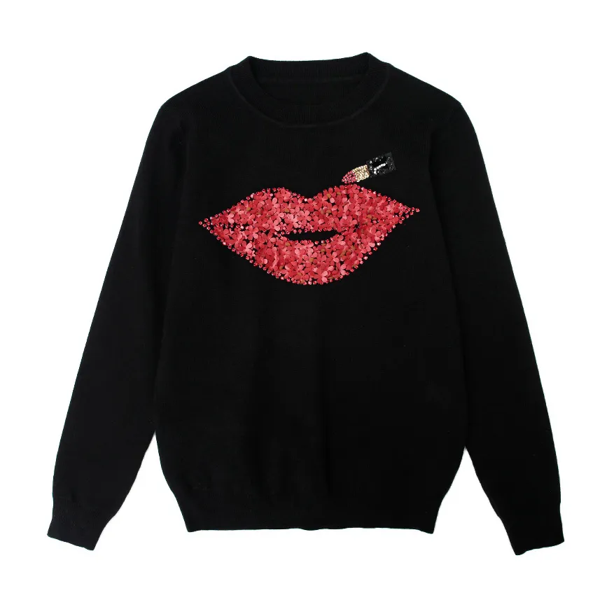 Jumper with red lips outlet