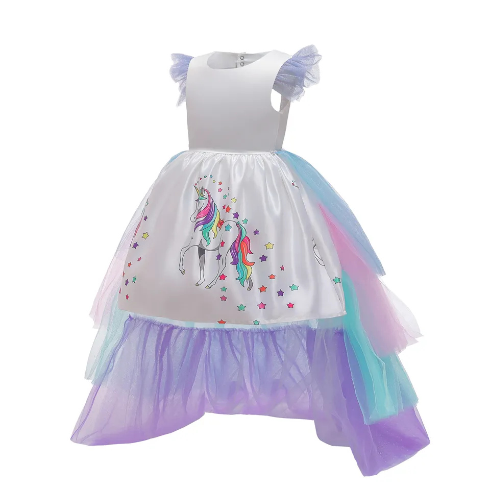 open lace back dress Sequin Unicorn Dress Set