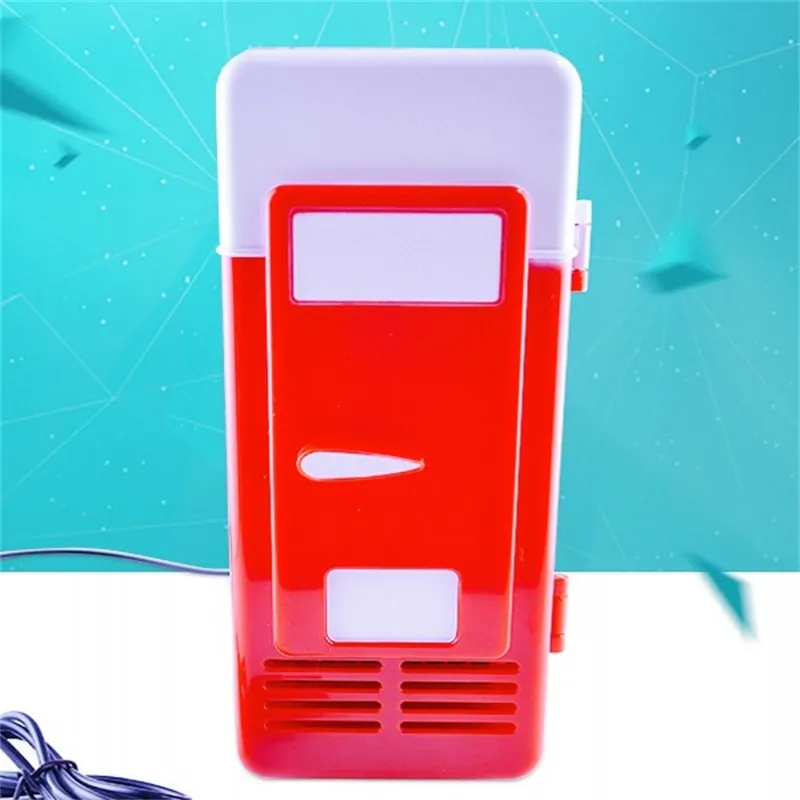 USB Powered Mignon Coffret de glace Warmer Mini réfrigérateur pour la voiture Intérieur Réfrigérateur pratique 3 Couleurs solides Couleur Boîte Emballage 58WX E1