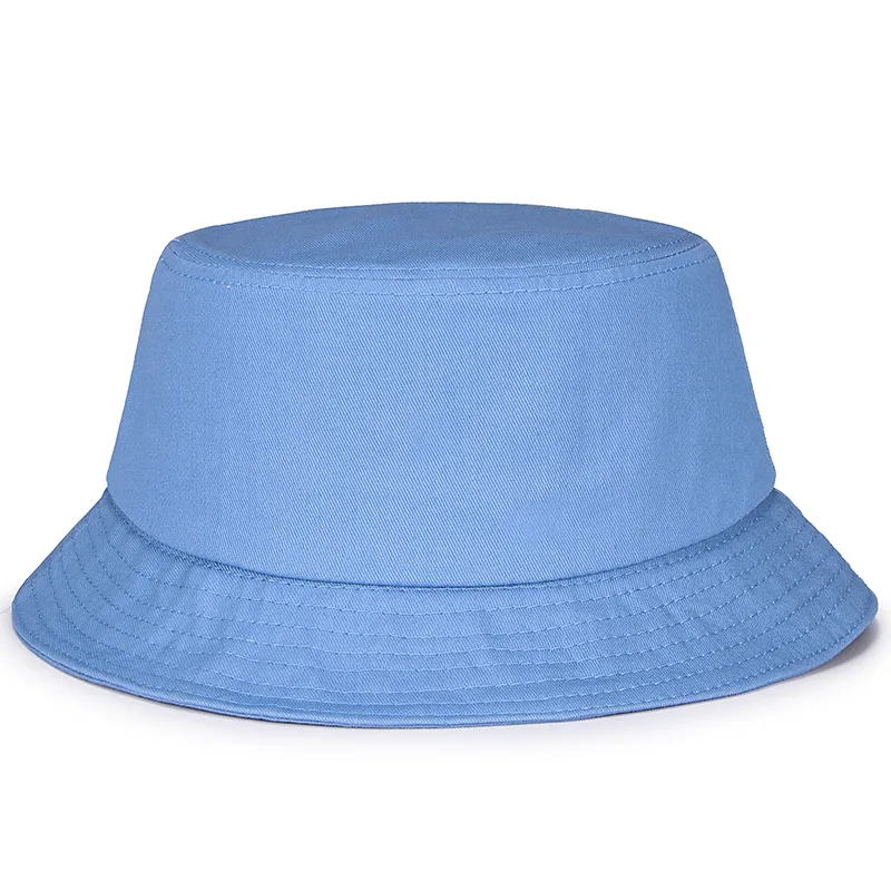 Designer Solid Color Plain Cotton Bucket Hat, Foldable  display picture 3