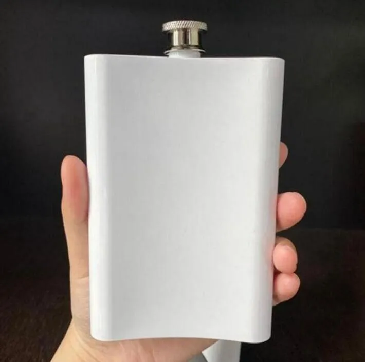 Blank Sublimation Flask 8oz Hip Flask Stainless Steel Water Bottle Double Wall Outdoor Tumblers Whisky Drinkware Sea Shipping GGA3811-1