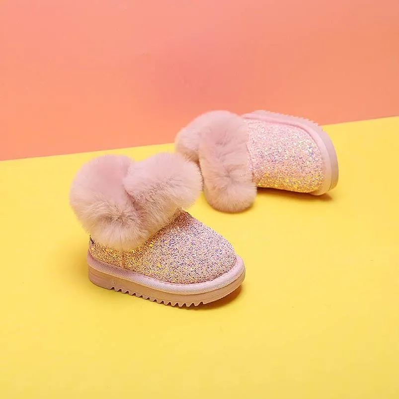 2020 nouveau hiver 1-3Y bébé bottes filles bottes de neige enfant en bas âge chaussures infantile chaussures bébé chaussures princesse infantile bottes sequin bottine