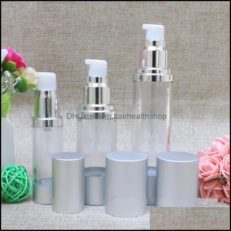 Luftlose Kosmetikcremepumpenbeh￤lter -Vakuumflaschen mit Pumpmatte Sier Flasche F569 Drop -Lieferung 2021 pro Duft Deodorant H
