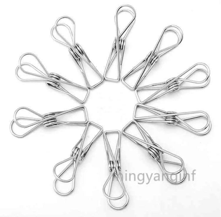 Hangers Clothespins Laundry Stainless Steel Durable Clothes Pegs Multi-Purpose Metal Wire Utility Clips Home Outdoor Travel MY-inf0251