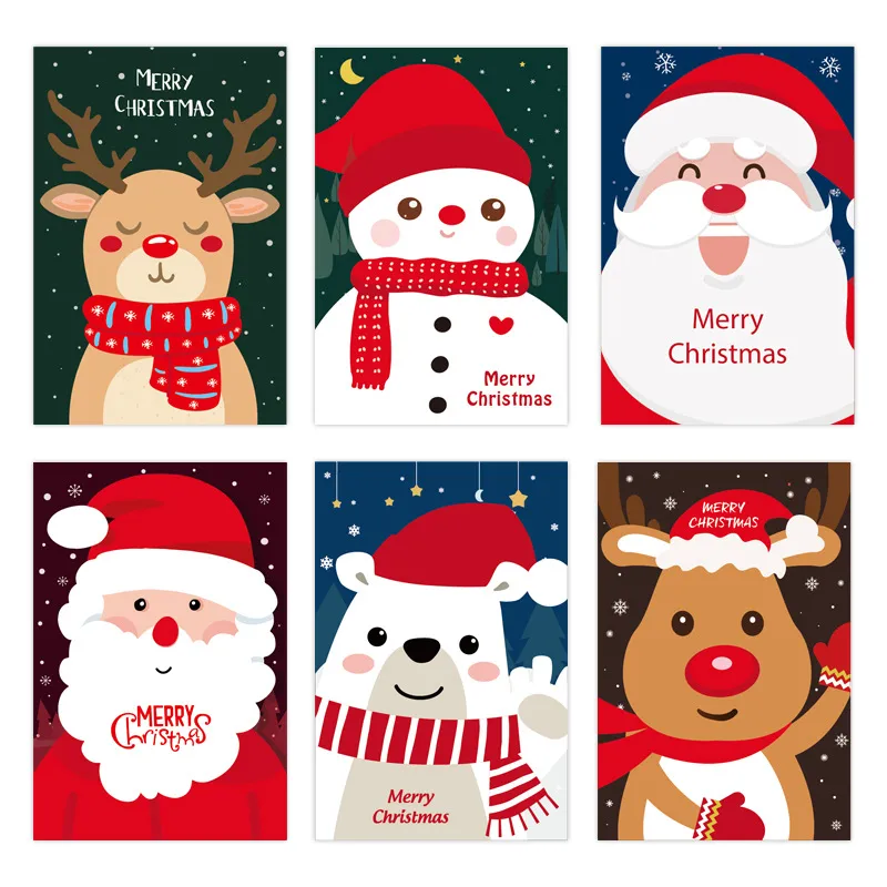بطاقات المعايدة عيد الميلاد سانتا كلوز الأيغام ثلج الطباعة بطاقات المعايدة هدية عيد الميلاد تحية بطاقة عيد الميلاد اللوازم XD24190
