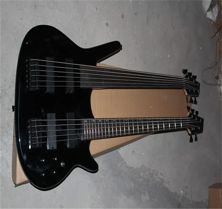 Precio al por mayor Personalizado Doble Cuello 5 y 6 String Bass Super Bass Guitarra eléctrica
