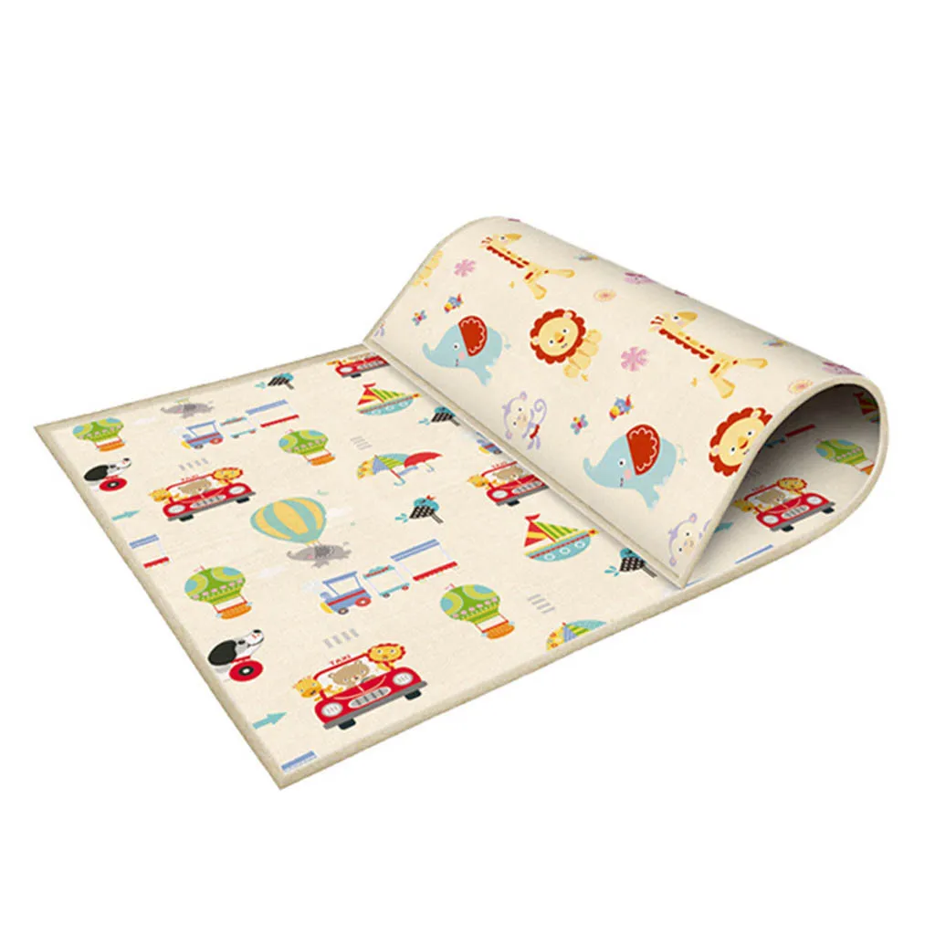 Bébé Tapis de jeu Étanche LDPE Soft Floor Playmat Pliable Ramper Tapis Enfant Jeu Activité Tapis Pliant Couverture Réversible # F5 LJ23073