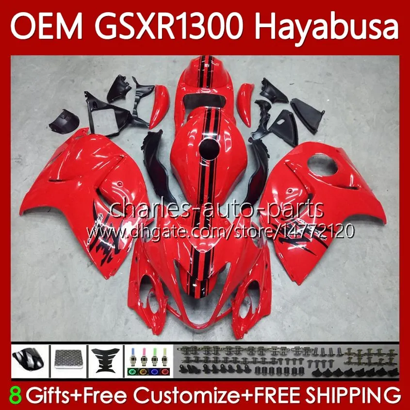 Corpo iniezione per SUZUKI Hayabusa GSXR-1300 GSXR 1300 CC 2008 2019 77No.94 GSX-R1300 GSXR1300 08 09 10 11 12 13 1300CC GSX R1300 14 15 16 17 18 19 Carenatura OEM rosso lucido