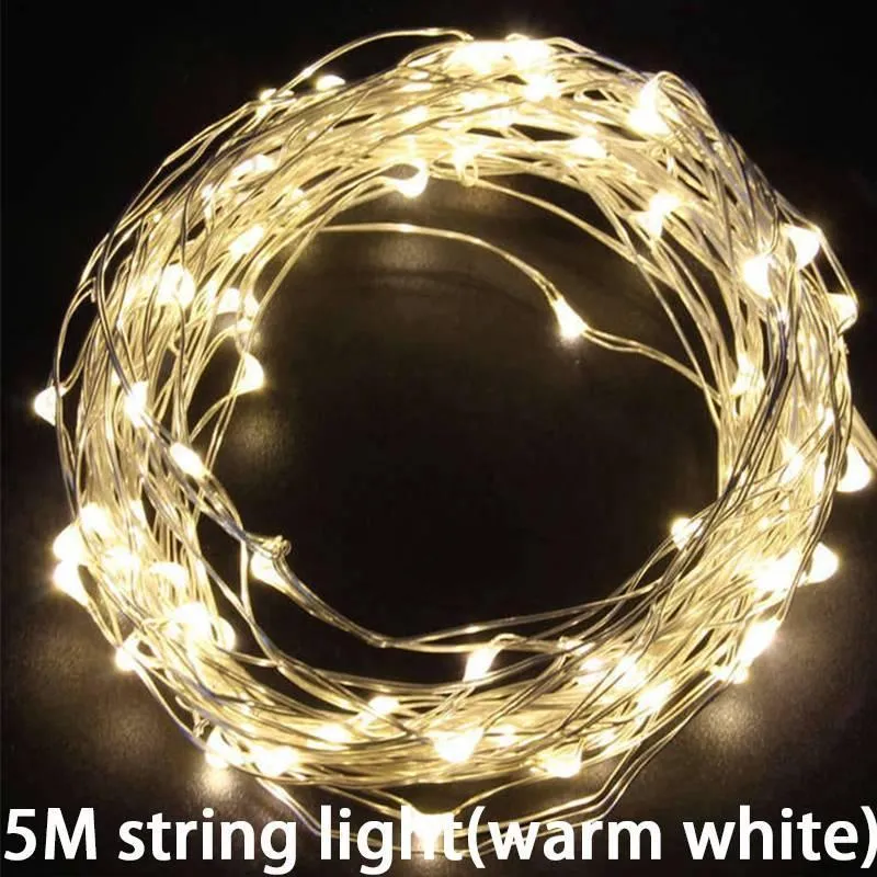 Fengrise 2 5m Led Copper Wire String Lights Wedding Fairy Light Decoration Aa Battery Operated New Year Christmas Decor wmtNVL pets2010