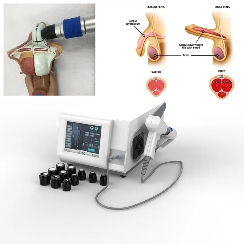 pneumatische Stoßwellentherapiemaschine zur Ed-Behandlung Erektile Dysfunktion Akustische Wellenausrüstung zur Behandlung von Plantarfasziitis