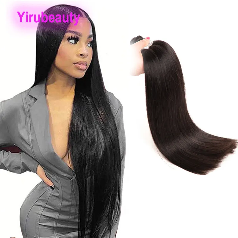 Cheveux humains péruviens quatre faisceaux d'extensions de cheveux vierges longs pouces 32inhc 34 36 38 pouces Yirubeauty vague de corps droite 4 pièces trames de cheveux remy