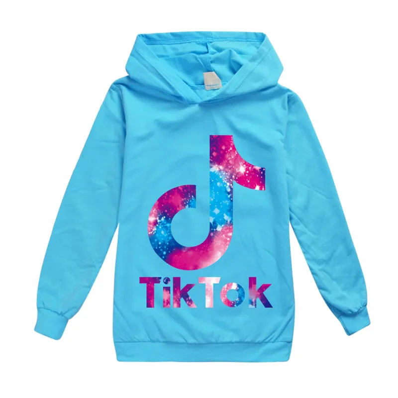 Bahar sonbahar tiktok sweatshirt için büyük erkek kız giysileri moda çocuklar kapşonlu baskı pamuk hoodies çocuk tik tok gündelik spor t shi8739086