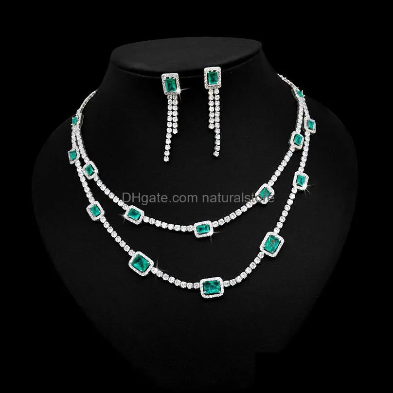 Cubic Zircon Super Luxury 2PCS Brazilian Bridal Wedding Jewelry Sets for Women Wedding African Nigerian Party Jewelry Set