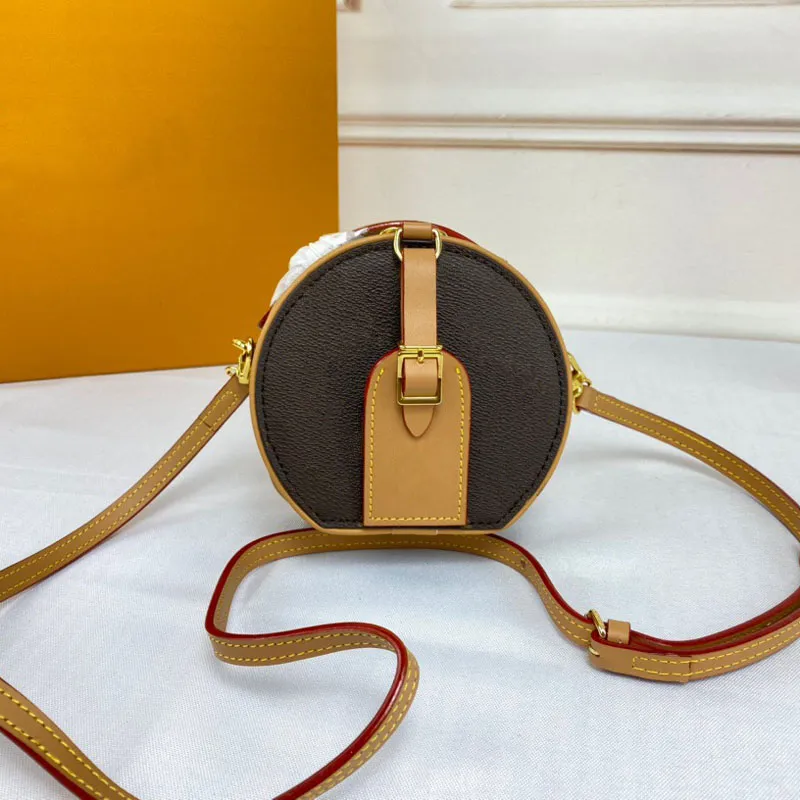 Designer Mini White Knight Round Mini Shoulder Bag Genuine Leather Reverse  Brown Flower Luxury Crossbody Purse For Women From Bag3338, $62.55 |  DHgate.Com