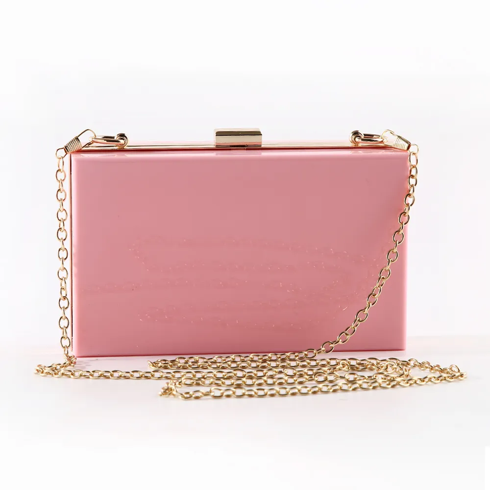 Factory Retaill Wholesale handmade acrylic evening bag translucent clutch purse for wedding/banquet/party/porm more colors