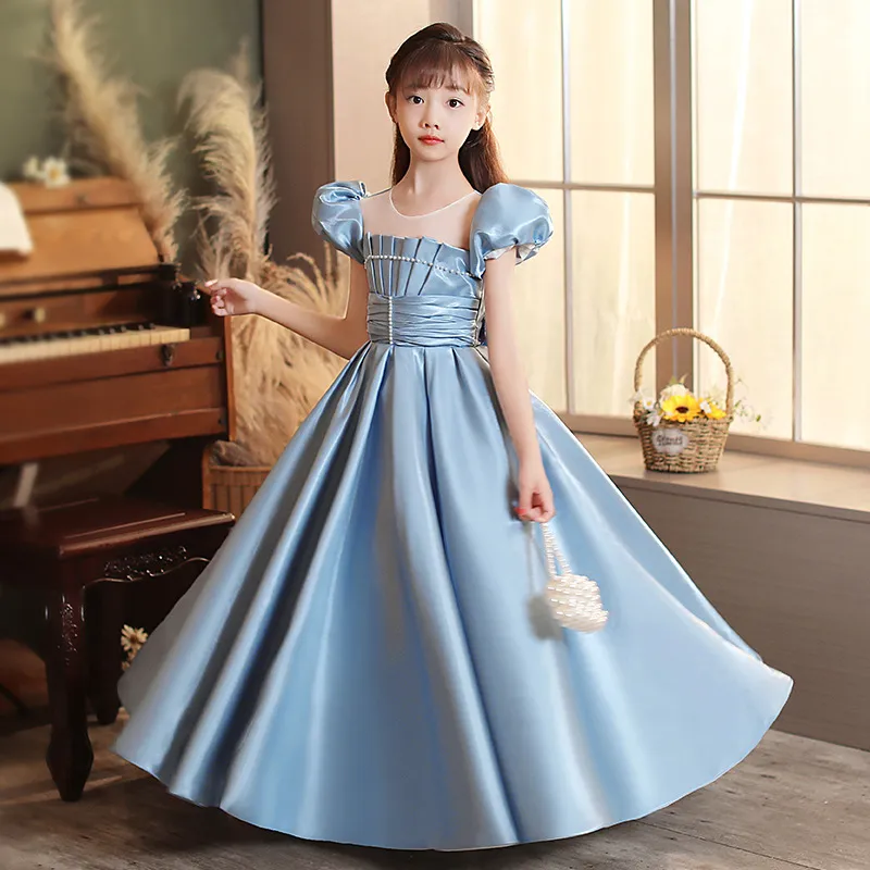 Cute Blue Off Shoulder Flower Girl Dress, Sleeveless... From  Weddingpromgirl, $159.78 | DHgate.Com