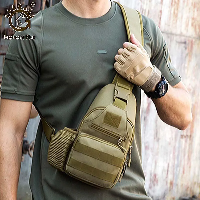Bolsa de ombro tática para homens, bolsa de peito Molle com USB, mochila impermeável ao ar livre, bolsas de escalada esportiva de caça1