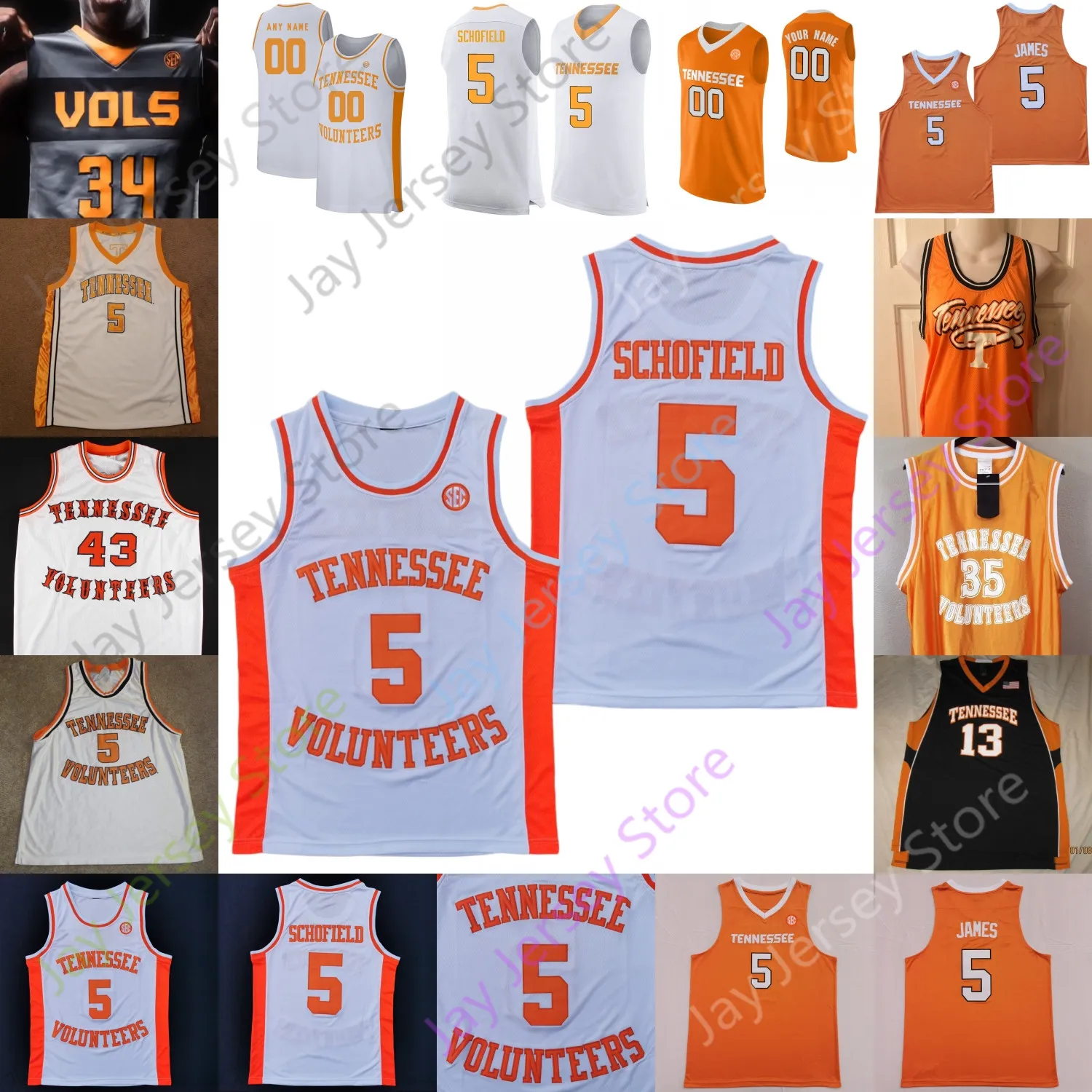 Jerseys Custom Tennessee Volunteers Basketball Tröj