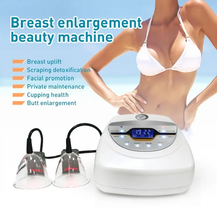 Bärbar smal utrustning Digital bröstvård skönhetsmaskin Vakuum Bröststopp Lyftning Förvirring Utvidgningsanordningen Vibration Massage Kroppskoppningsterapi