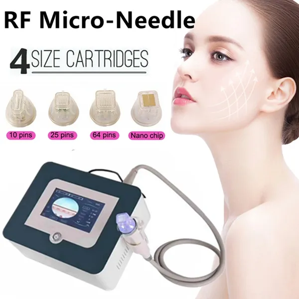 휴대용 아름다움 장비 Microneedle 분수 RF 기계 얼굴 리프트 피부 회춘 주름 제거 안티 에이징 수축 모공 DHL 빠른 배