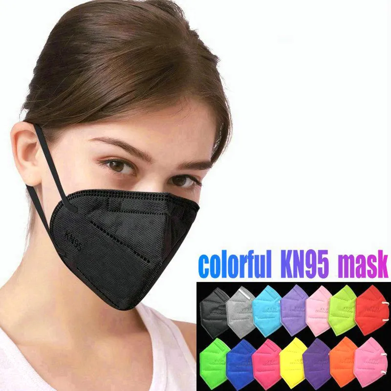 In Stock Disposable Face Masks for Adult Colorful Dustproof Breathable Protective Mask DHL Fast Free Delivery