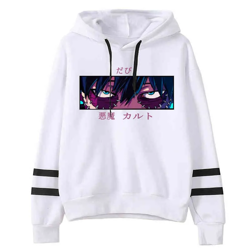 2021 My Hero Academia Hoodies Streetwear Dabi Devil Eyes Pullover Sweatshirt Männer Mode Herbst Winter Hip Hop Hoodie Pullover H1227