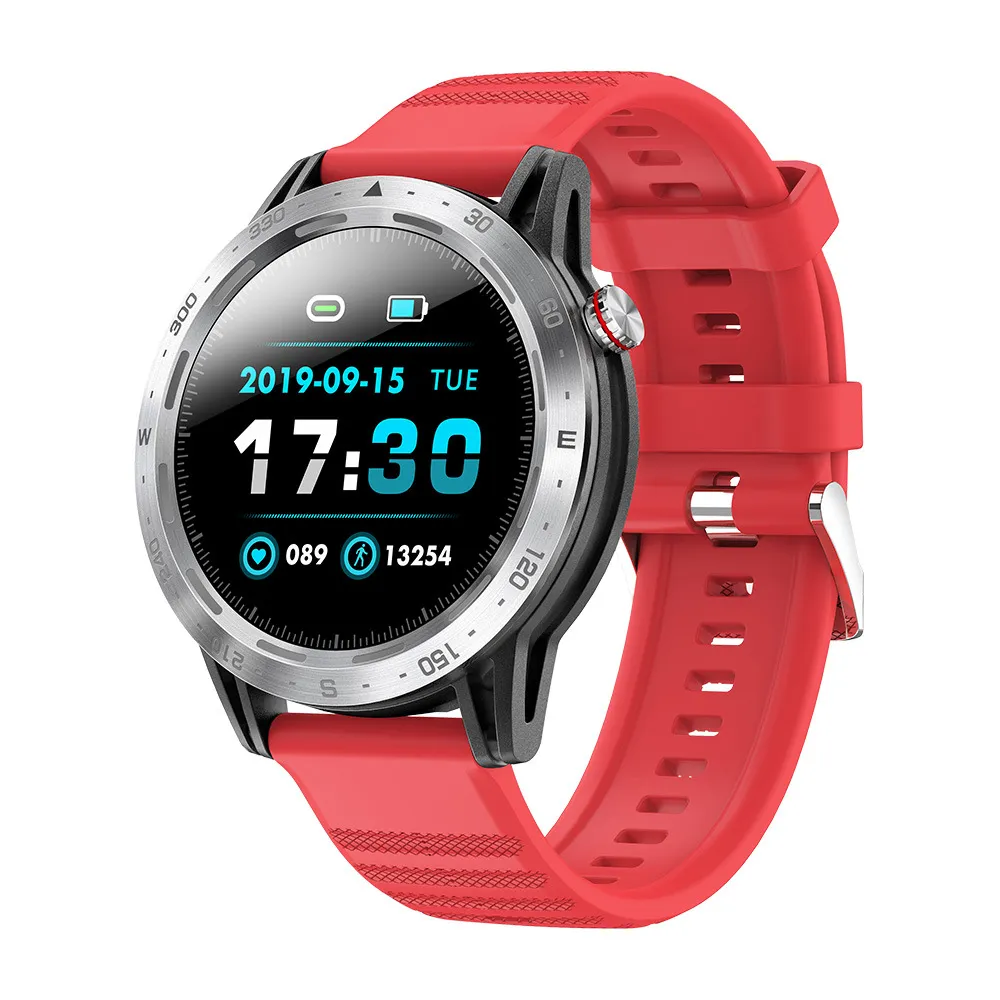 Venda quente Smart Watch Red Waterproof Mens Sport Watches Touch Screen Hanbelson