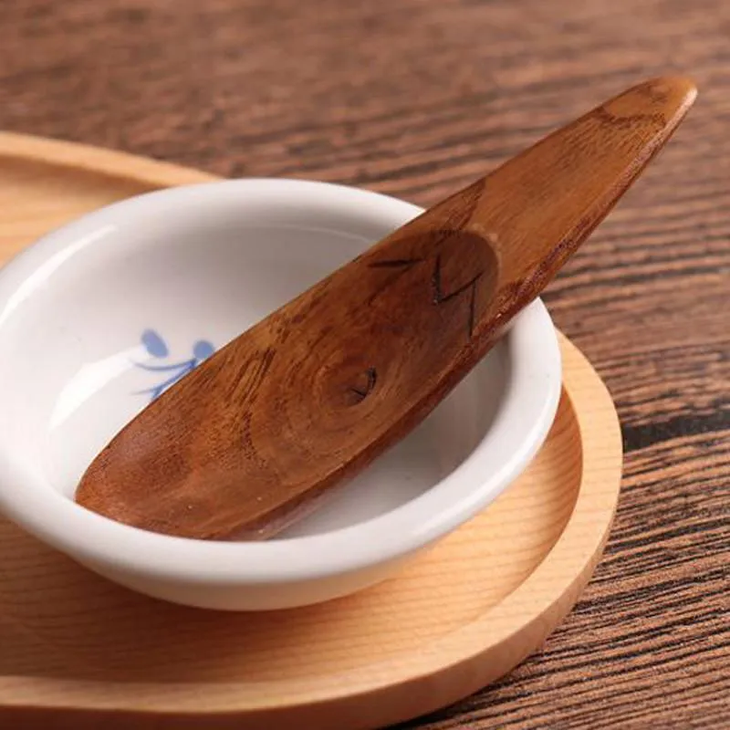 Creative Japanese Style Wood Spoon Table Scoop Of Real Wooden Spoon Tea Spoons