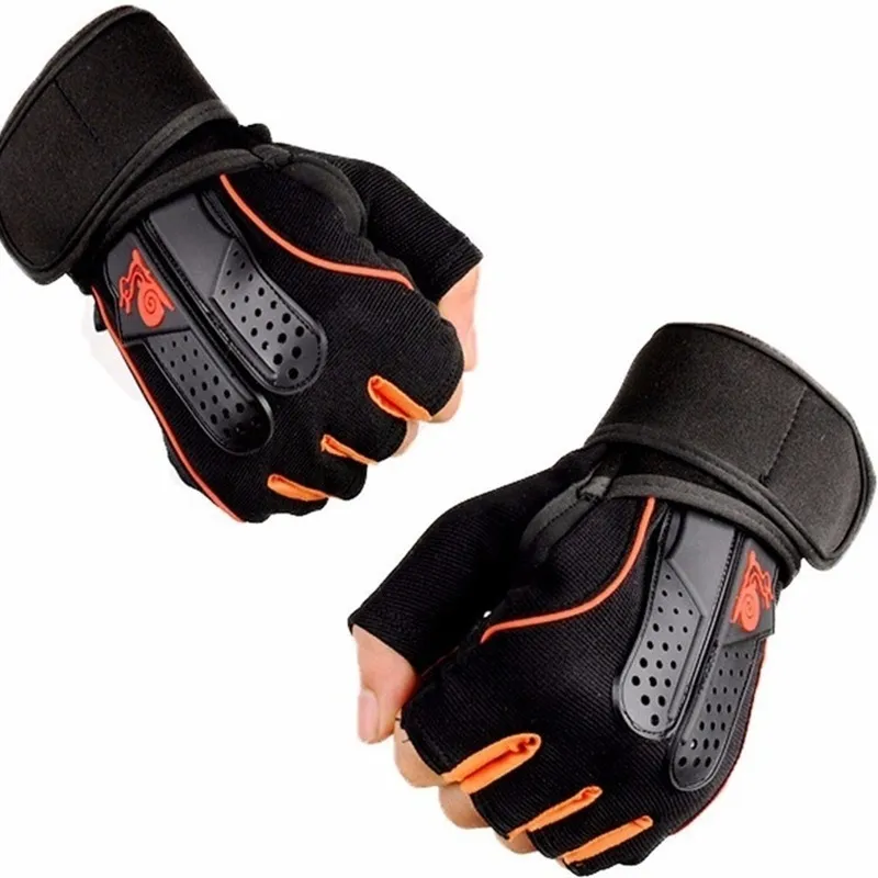 Bodybuilding Gym Gloves Weight Lifting Training Workout Fitness Gloves Gym Equipment Breathable Wrist Wrap For Men Women Cycling Q0107