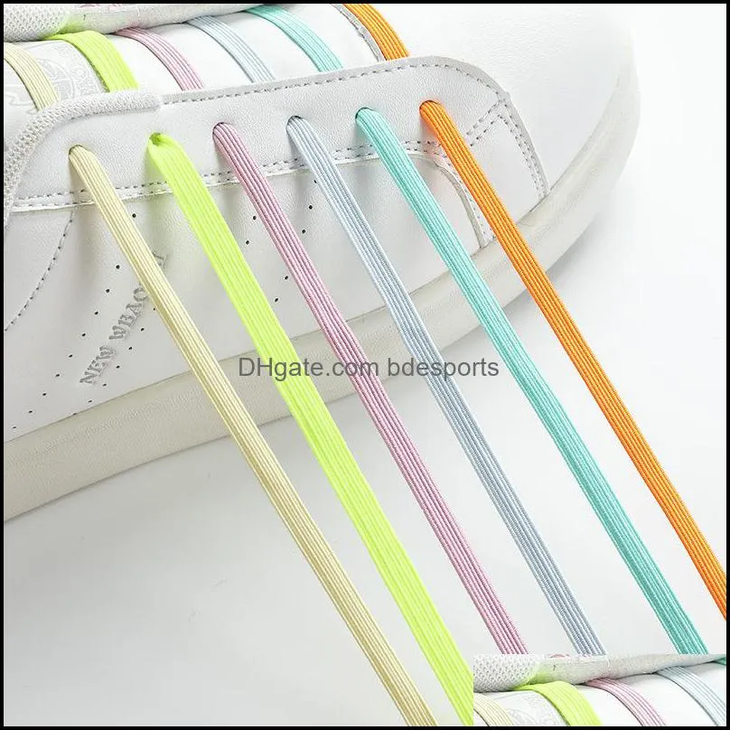 18 Colors Flat Elastic Shoelace 100cm Women Men Running Sports Outdoor Shoelaces Personalized High Elasticity Shoe Strings