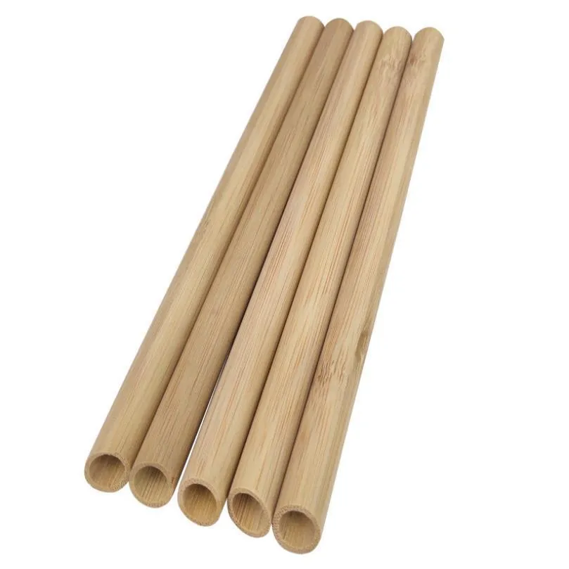 bamboo straw picnic travel bubble tea bamboo tube disposable drinking straw 100% biodegradable natural eco friendly