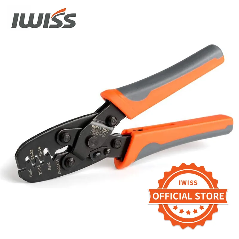 Iwiss IWS-1424B Väderpaket Crimper Tools för krympning Delphi Packard Väderpaket Terminaler eller Metri-Pack Connectors Y200321