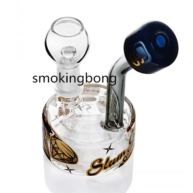 4.9inchs Hookahs Beaker Dab Rigs thick glass Water Bongs Small Smoke Pipe With 14mm bowl Tobacco cigarette Accessory