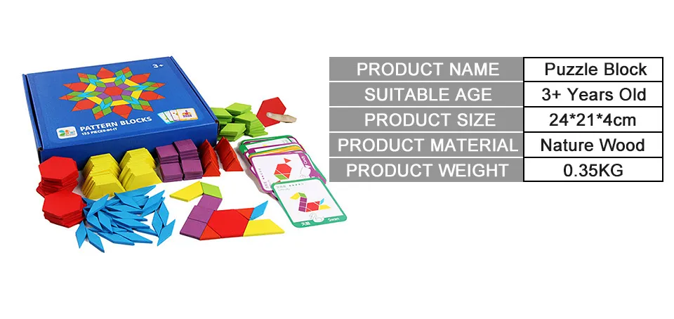 Montessori Wooden Jigsaw Puzzle For Kids Educational Tangram Magnetic ...