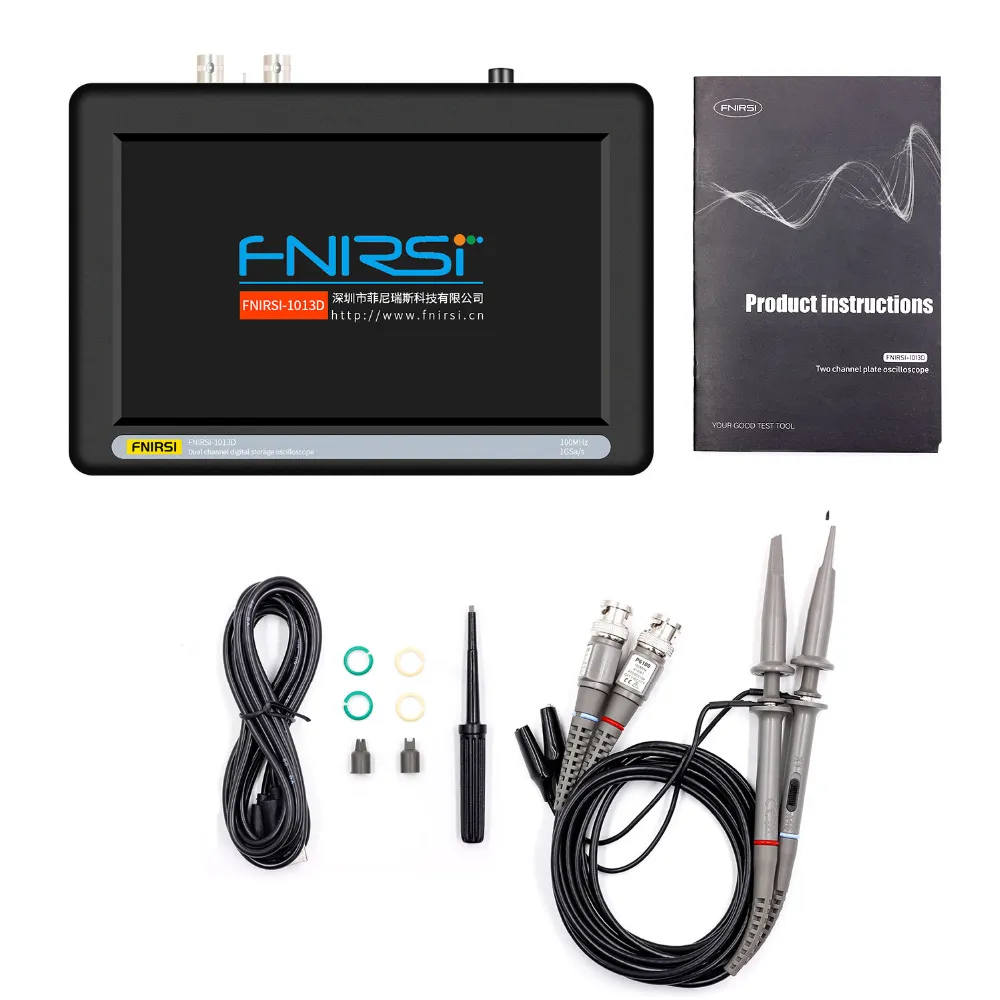 Freeshipping Ads1013D Oscilloscope 2 kanalen 100 MHZ240KBI Breedte 1GSA / S Sampling Rate Oscilloscope met 7 Inch Color TFT LCD-aanraakscherm