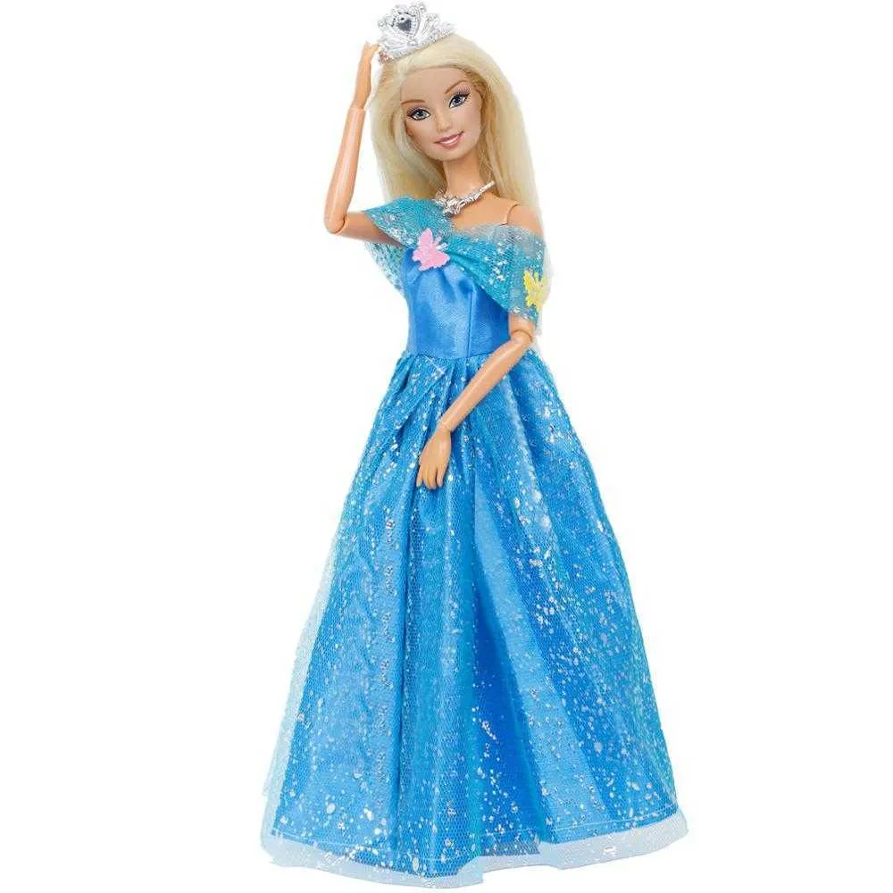 Buy Cora Gu Classic Sequin Blue Mermaid Dress/Gowns For Barbie Doll/ Girl's  'Present/Barbie Dress Online at desertcartINDIA
