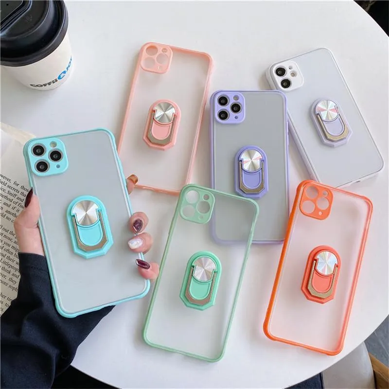 NEW iPhone 12 12PRO 12MINI 12PROMAX Frosted Feeling Camera Protection Case with holder for Iphone 11 X 6 7 8