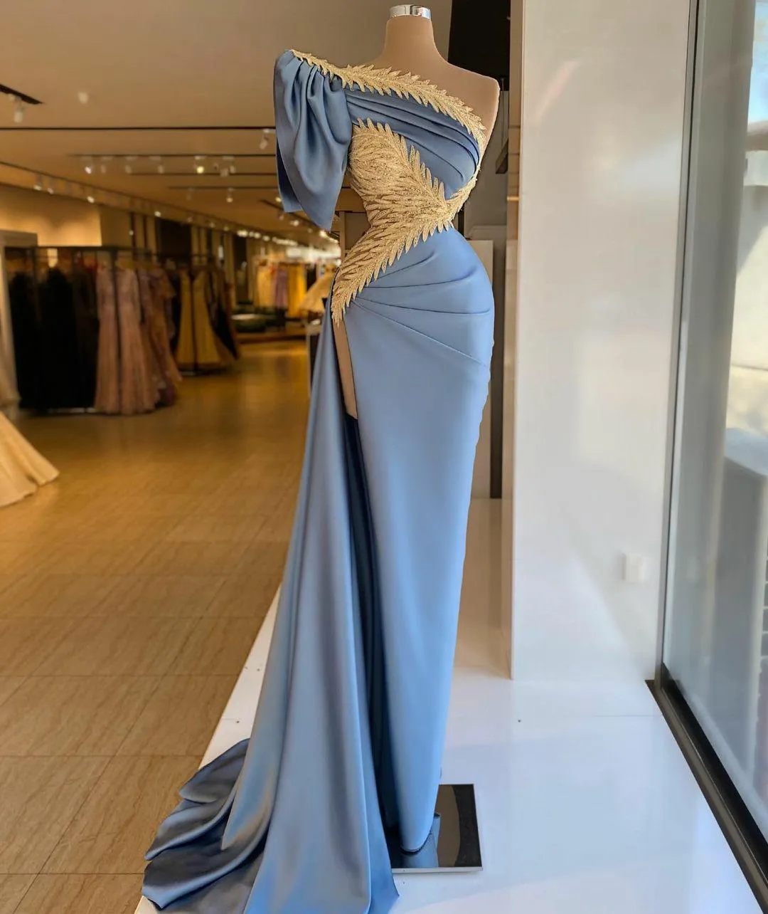 slim fit dress slacks Maxi Long Sleeve Satin Wrap Dress I Satin Bridesmaid Dresses – UME London main image 1