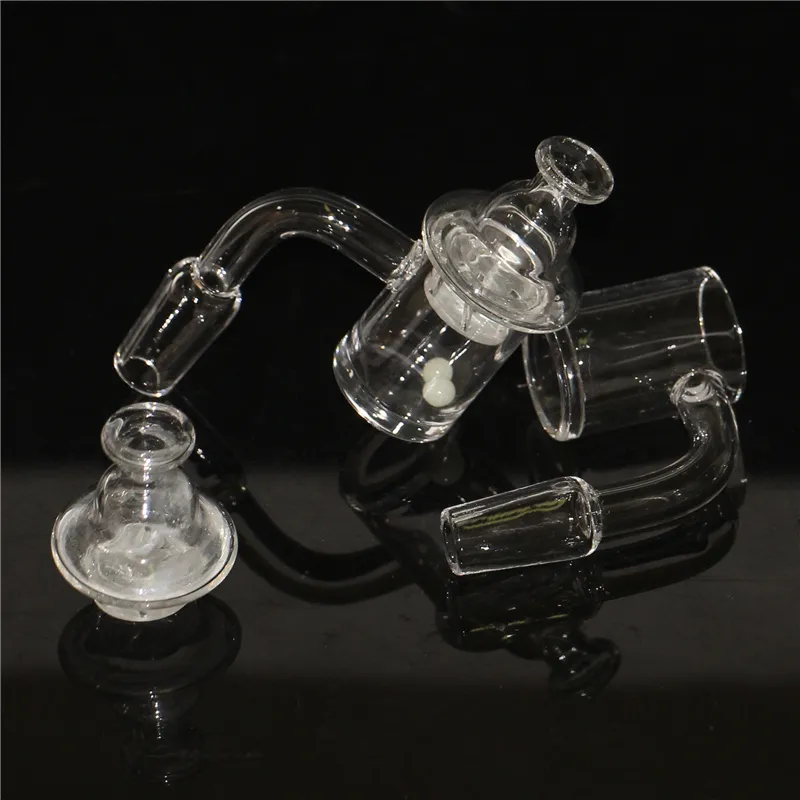 4mm tjock 25mm XL Splash Quartz Banger Nail Hookahs Cyclone Spinning Carb Cap och TERP Pearl Insert för DAB Rig