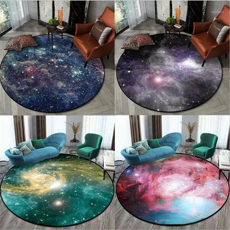 Carpets Creative mattor för barn Rum Star Universe Serie Mönster Runda Mattor och Hem Vardagsrum Sovrum Rug1