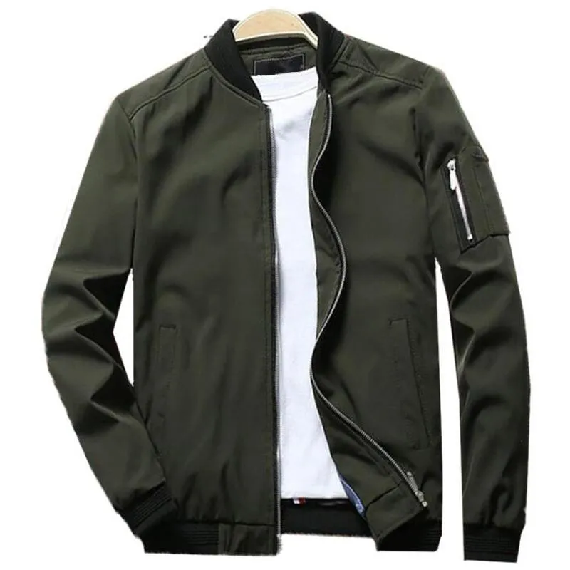 Men's Jackets Brand Jacket Men Casual Spring Autumn Slim Fit Softshell Flight Bomber Mens O-Neck Lightweight Coats 5XL Clothes