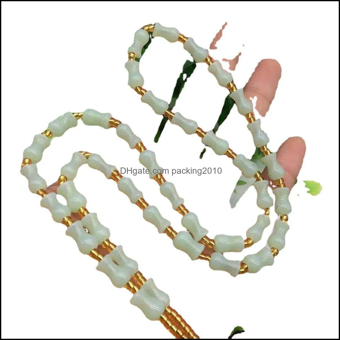 Factory Wholesale Woven Jade Lanyard Mens and Womens Vase Bead Necklace Pendant Rope Mixed Batch Pendant Rope