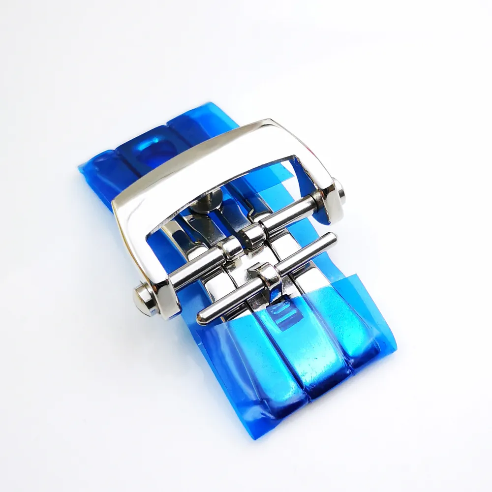 20mm Polished Nautilus Clasp Department Buckle for Rubber Leather Band Strap