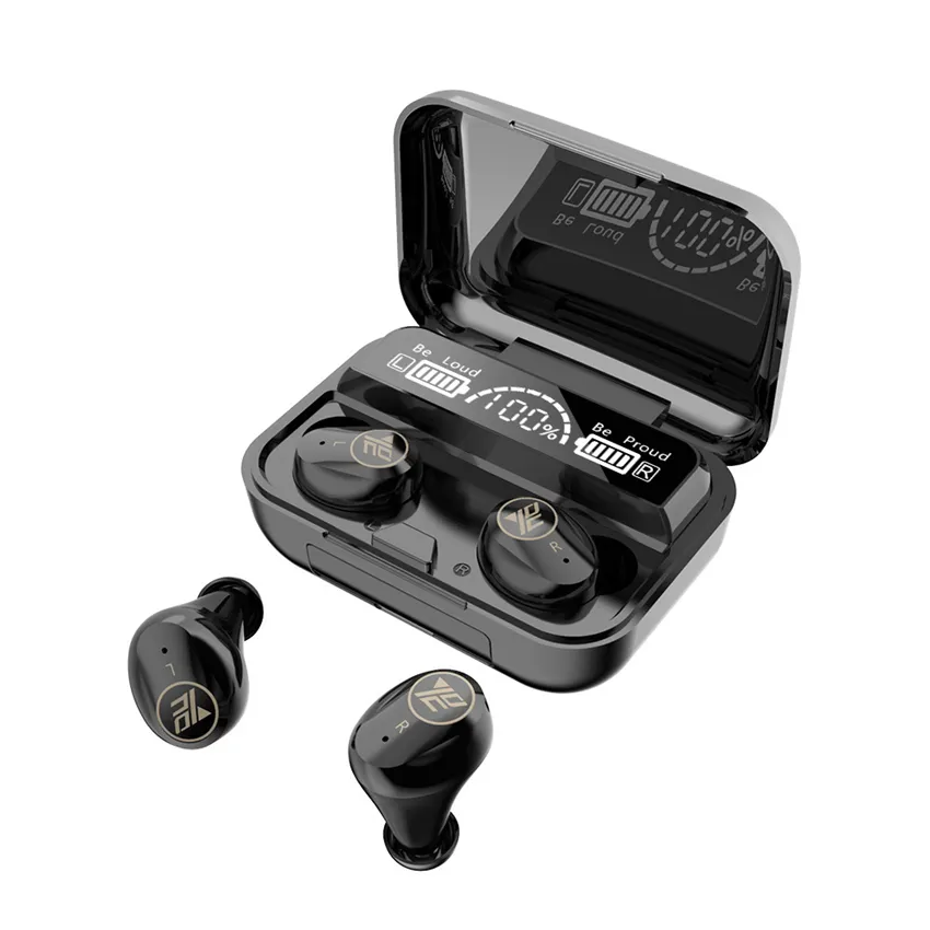 M16 TWS Bezprzewodowa Bluetooth V5.1 Mini Słuchawki 9D Stereo Sportowe Earbuds Dotykowy Distul Display Wodoodporna ochrona zestaw słuchawkowy M10 M18 A6