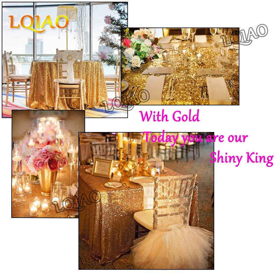 Gold Sequin Tablecloth-001