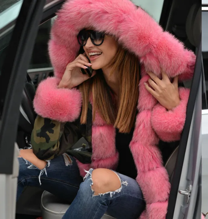 Thick Pink Faux Fur Camouflage Hooded Parka For Women Winter Fashion Warm Jackets For Women In Plus Sizes M 5XL From Lovemakeups 61.57 DHgate.Com