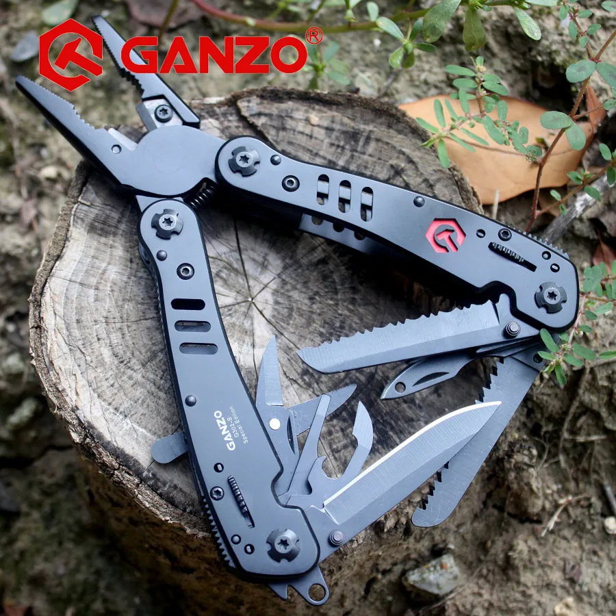 Couteau Ganzo G302B Pince multi-outils EDC Ganzo Outils Pince pliante Multitools Pince de pêche 26 en 1 Multifonction Tungstène Cutter Y200321