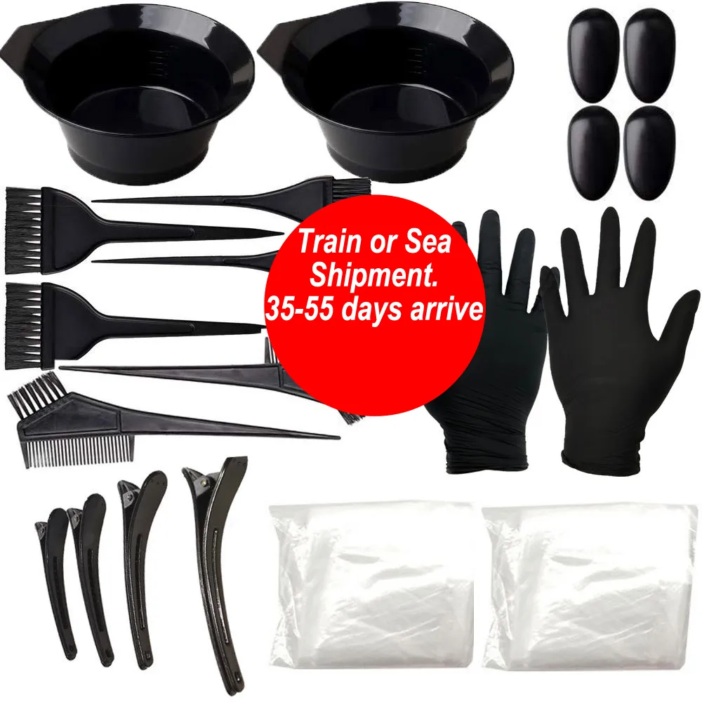 Train/Sea Shipmen CB010 20-teiliges Haarfärbe-Set, Friseur-Werkzeug-Sets, Kammbürste, Einweg-Duschhaube, Haarfärbeschüssel, Färbepinsel