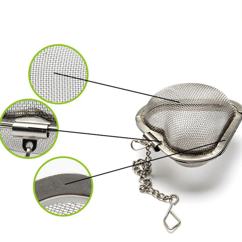 Stainless Steel Tea Strainer Locking Spice Mesh Infuser Tea Ball Filter for Teapot Heart Shape Tea Infuser DH8586