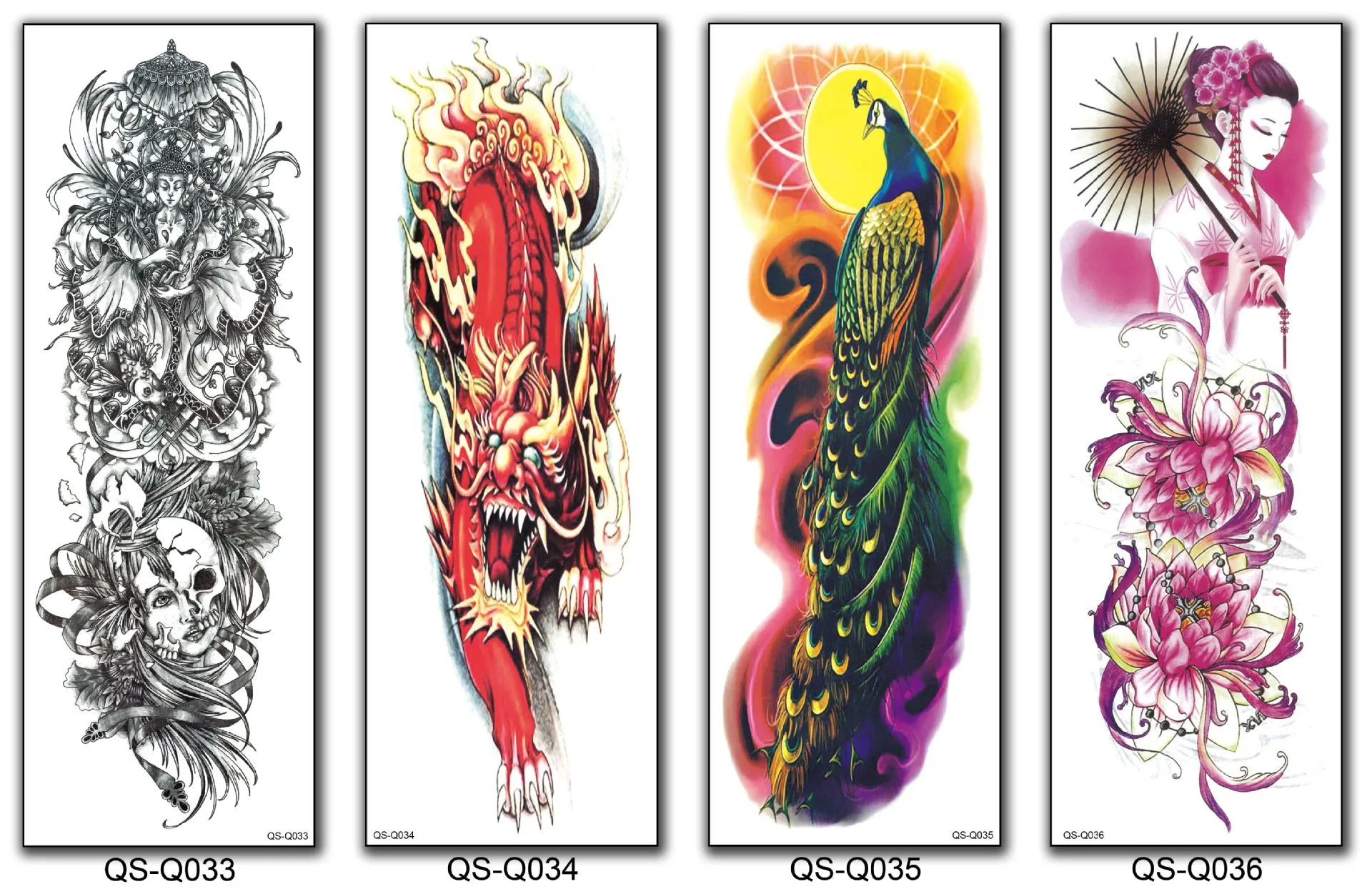 Full Arm Tattoo Sticker33-36